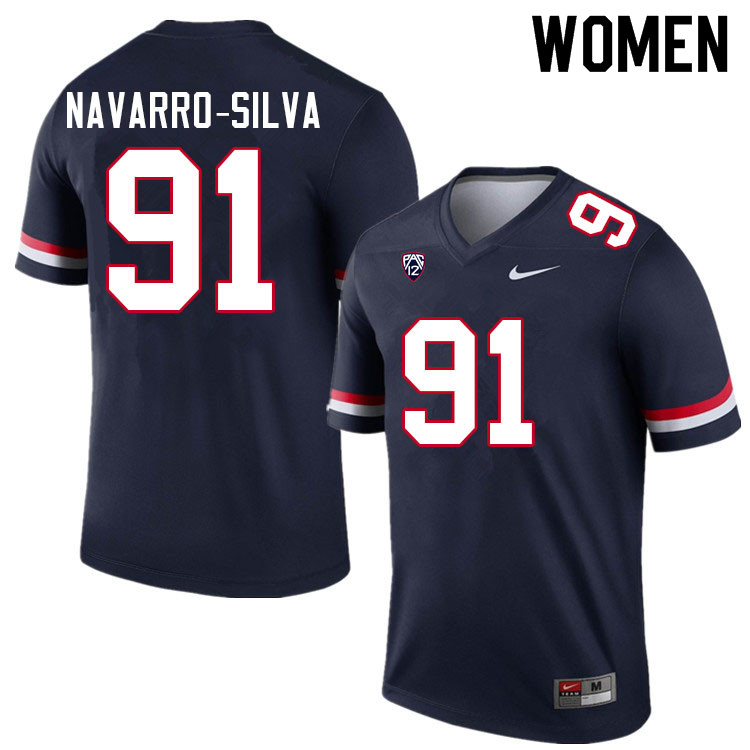 Women #91 Alex Navarro-Silva Arizona Wildcats College Football Jerseys Sale-Navy